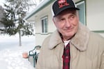 Dwight Hammond Jr. greets protesters outside his home in Burns, Oregon on Jan. 2. Hammond was convicted of arson on federal in 2012, but protesters say his sentence was too harsh.