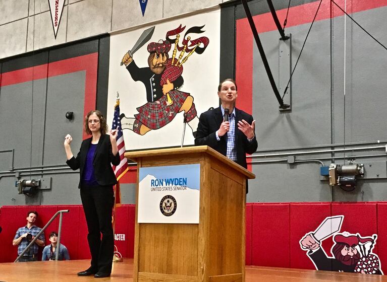 Oregon Sen. Ron Wyden has held more than 800 town halls duirng his career in the U.S. Senate. He thinks the firing of FBI Director James Comey "stinks."