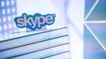 A Skype logo is seen at the Mobile World Congress 2015 in Barcelona, Spain. The video conferencing app is shutting down on Monday.