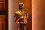 An Oscar statue at the Ray Dolby Ballroom in Los Angeles on Jan. 9, 2024.