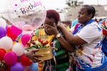 Beka Ntsanwisi (Mama Beka) is gifted a surprise birthday cake on her birthday. She is the organiser of the event.