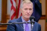 Portland Mayor Ted Wheeler speaks with OPB's "Think Out Loud" at Portland City Hall, Sept. 14, 2023.