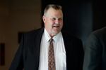 Sen. Jon Tester (D-Mont.) departs from a briefing for U.S. Senators at the U.S. Capitol Building on Sept. 7, 2023.