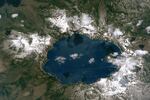 Crater Lake as seen from the International space Station in 2017.