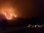 Image of a fire burning on Potato Hill in Gates, Oregon, on Sept. 7, 2020.