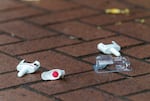 A used Narcan bottle lays on the ground in Portland, Ore.