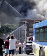  The May apartment building, in the Goose Hollow area of Portland, was consumed in a four-alarm blaze on May 16, 2023. 