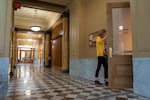 Whetstone heads into City Council chambers for a meeting.