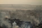 Smoke rises from an Israeli airstrike in Dahiyeh, Beirut, Sunday, Oct. 27, 2024.