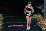 Natalie Grabow of the United States completes the 2025 Ironman World Championship Women's Race on Oct. 11, 2025, in Kailua Kona, Hawaii.