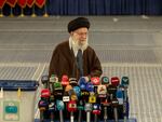 Iran's supreme leader Ayatollah Ali Khamenei speaks on March 1 in Tehran, Iran. Iran vowed to respond after an attack on an Iranian consulate in Syria.
