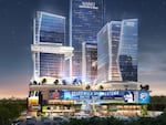 The Boardwalk at Bricktown would include four towers in total: Legends, Dream, Emerald and Ruby. Developers also plan to have a 17,000-square-foot lagoon, along with restaurant and living spaces.