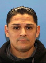 This image provided by the West Richland Police Department shows Elias Huizar. Huizar, a former Washington state police officer, was on the run Tuesday, April 23, 2024, after killing two people, including his ex-wife, who had recently obtained a protection order against him, authorities said.
