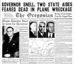 The front page of the October 30, 1947 issue of The Oregonian reported on the tragedy.