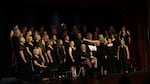 In this 2025 photo provided by Voice Rock, its Portland choir members are pictured at a showcase performance.