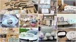 Some of the drugs, guns and cash confiscated by law enforcement in Oregon and Western Washington in a single month, April 2023. Drugs, especially fentanyl, are coming into the state in unprecedented quantities. Photos provided from Vancouver Police Department, U.S. Department of Justice, Deschutes County Sheriff's Office and Oregon State Police.