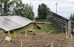 PDX Community Solar is a more than 2,200 panel project, located in Northeast Portland, aimed at helping lower helping energy bills for low-income qualified Cully neighborhood residents. Once completed the solar project could power up to 150 homes. Photo taken on August 22, 2024.