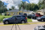Police tape blocks off the home of Brian Laundrie’s parents in North Port, Fla., Monday, Sept. 20, 2021. Laundrie, 23, was traveling on a cross-country road trip with Gabby Petito, 22, who went missing in August. Petito’s body was apparently discovered over the weekend at Grand Teton National Park. Laundrie is wanted for questioning, but has not been seen for several days.