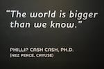 A quote from Phillip Cash Cash leads a new exhibit about Sasquatch at the High Desert Museum in Bend, Ore.