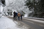 With Clackamas County schools closed for snow, students took the opportunity to enjoy the winter wonderland, Jan. 11, 2017.