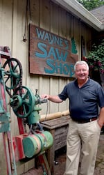 Wayne Sutton displays hundreds of saws in his Chainsaw Museum in Amboy, Washington. It’s one of the largest collections of antique chainsaws in the world.