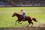 A competitor in the Pendleton Round-Up, in September. 