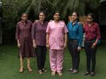 From left : Neetu Garg, Neha Suri, Meenakshi Gupta, Neha Singh and Nisha Wishkam. The group of five women work as Medical Tactile Examiners (MTE) at the National Association of the Blind India Centre for Blind Women and Disability Studies in Delhi.  