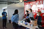 Medical Teams International staff provide COVID-19 testing at a mobile health care clinic in 2020. The agency is partnering with Kaiser Permanente Northwest to expand these services in the Willamette Valley.