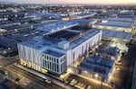 An aerial view of a data center on April 14 in Vernon, Calif. A surge in demand for AI infrastructure is fueling a boom in data centers across the country and around the globe.