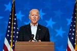 Democratic presidential candidate former Vice President Joe Biden speaks Thursday, Nov. 5, 2020, in Wilmington, Del. (AP Photo/Carolyn Kaster)