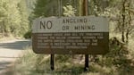 Sign at the mouth of Steamboat Creek on the North Umpqua River.