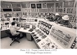 A photo of the inside of the Trojan Nuclear Plant control room circa 1975. The plant employed about 1,200 workers, most of whom were laid off when the plant was decommissioned.