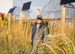 Worthy Garden Club executive director Rick Martinson stands in one of the native plant gardens on the brewery campus in Bend, Ore., Sept. 20, 2022.