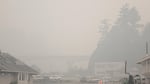 Smoke from Chetco Bar Fire obscures view of Highway 101 from Brookings Harbor.