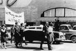 Portland Protest March with Coffin, 1966.