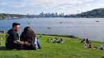 Seattle residents enjoy a rare perfect mild spring day overlooking Lake Union. If climate change continues as expected, people in the Northwest would see a 10 percent increase in mild days.