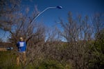 Kirk Astroth has been volunteering for Humane Borders for nine years in the Altar Valley, Arizona on Wednesday, March 27, 2024.
