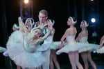 Oregon Ballet Theatre dancers Brian Simcoe and Carly Wheaton perform in "Swan Lake" at Portland's Keller Auditorium in 2023.