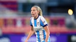 FILE - Chicago Stars FC midfielder Maitane López (77) during an NWSL soccer match against the Utah Royals, April 3, 2026, in Sandy, Utah.