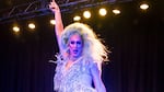 Veranda L’Ni, one of the members of the team behind the 'Drag Defense Handbook,' performs at the Drag Pride Showcase in Cleveland, 2022.