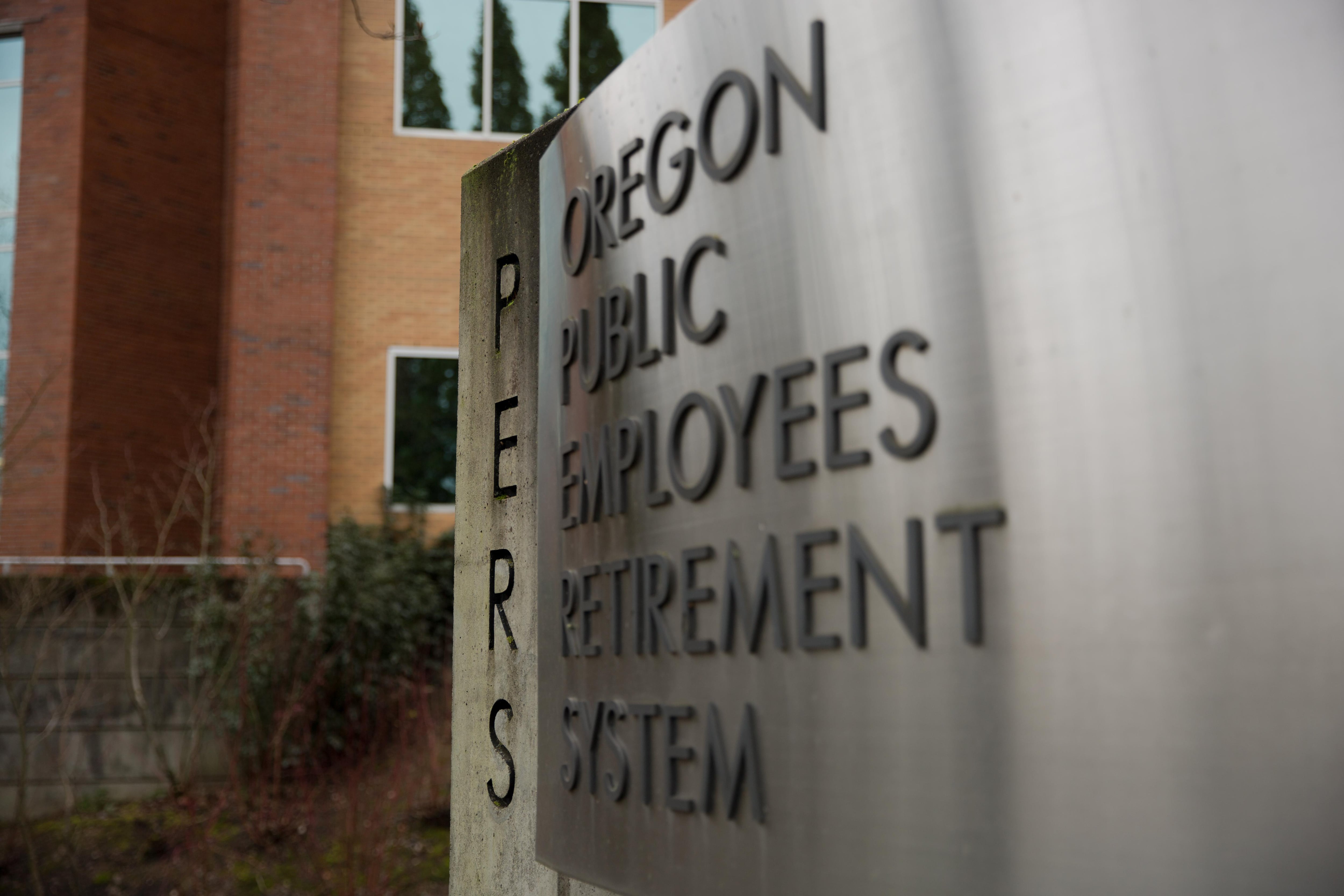 FILE - The Oregon Public Employees Retirement System, or PERS, building in Tigard, Ore., on Sunday, Jan. 6, 2019.