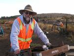 Tom Connolly of the University of Oregon's Museum of Natural and Cultural History, working at a dig in Klamath County