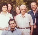 The Serrill family. Jim is in the front row, behind him to his left is his father. 