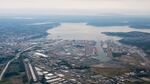 An aerial view of the Port of Tacoma.