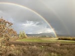 A double rainbow rises over the 800-acre Wapato Lake National Wildlife Refuge, located near the town of Gaston, roughly 30 miles west of Portland. In February 2023, the refuge expanded visitor access and recreation opportunities such as trail hiking, birdwatching and wildlife photography.