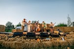 In this undated image provided by Topaz Farm in Sauvie Island, a musical group plays on a stage at the farm.