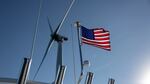 A wind turbine generates electricity at the Block Island Wind Farm on July 7, 2022 near Block Island, RI.