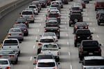 Morning traffic fills the SR2 freeway in Los Angeles, California. The EPA released new rules for vehicle emissions that are expected to cut tailpipe pollution and greenhouse gas emissions, which are fueling climate change.