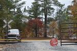 The entrance to one of the two electrical substations in Moore County, N.C., that were attacked on Saturday.