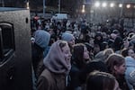 A rally and concert to mark the European Council's decision to open EU assenssion talks, held in Chisinau, Moldova, Dec 17, 2023.